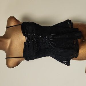 Express peplum lace top